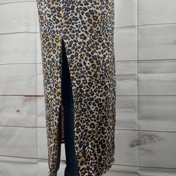 Donna Morgan AnimalPrint  Sleeveless silk Dress size 10 - Picture 4 of 11